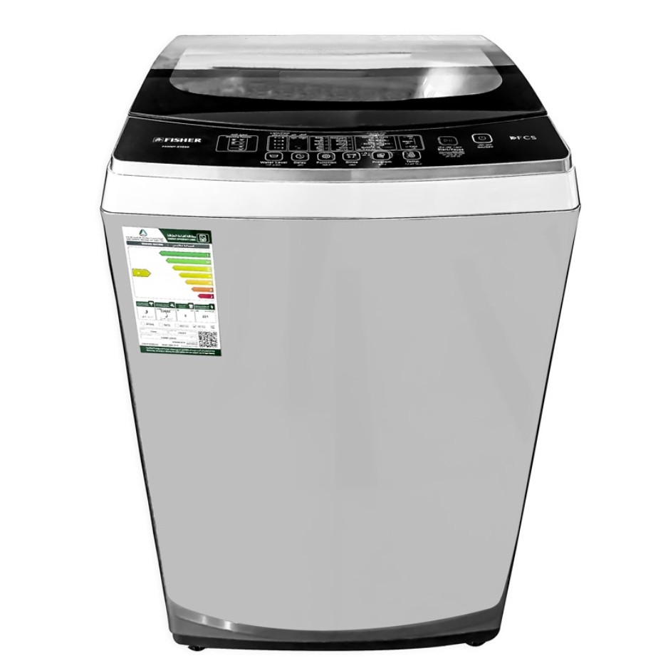 غسالة فيشر اوتوماتيك 10 ك علوي, سيلفر-FAWMT-E08SBN