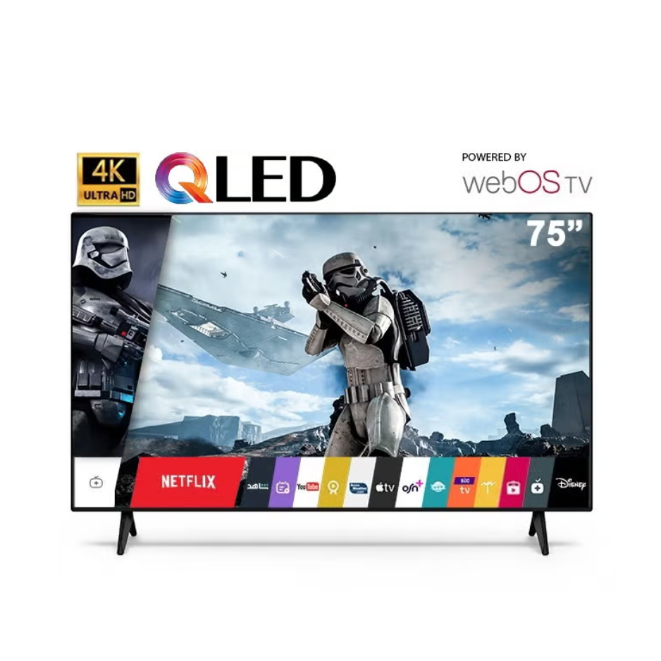 شاشة دانسات 75 بوصة سمارت كيو ليد 4K نظام تشغيل ويب أوس - DTQ75UWS
