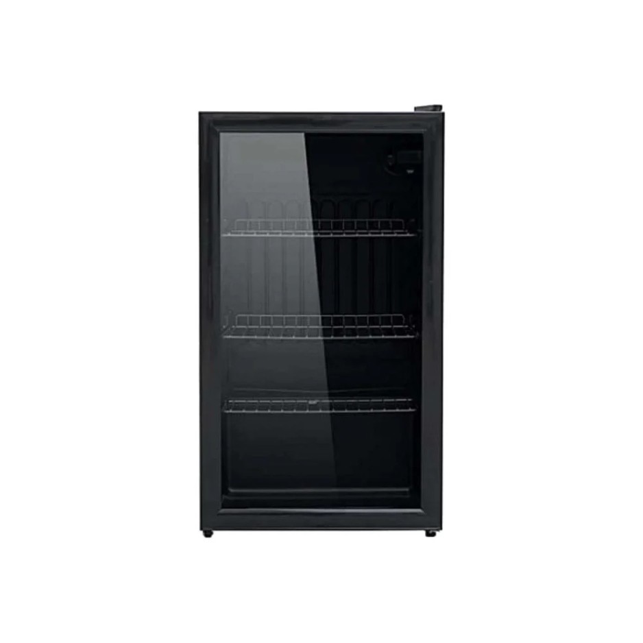 دانسات ثلاجة بباب زجاجي سعة   2.6 قدم اسود-D160SC22