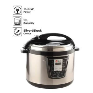 دي ال سي قدر ضغط كهربائي 10 لتر, 1500 واط, أسود/ فضي -DLC3021-10