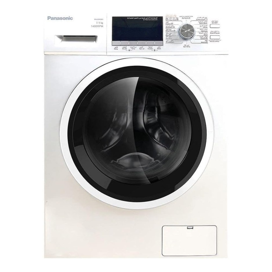 غسالة باناسونيك اوتوماتيك فتحة امامية 8/4 ك تنشيف حراري ابيض-NA-S085M2WSA