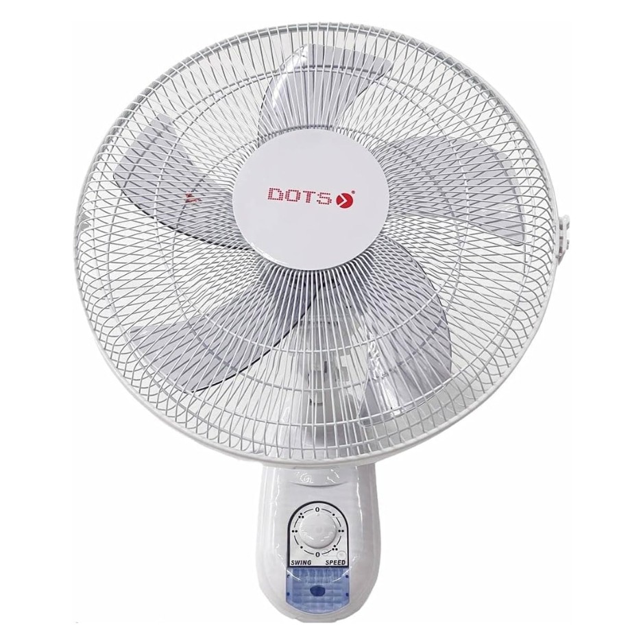 مروحة جدار دوتس 16 بوصة, 3 سرعات تحكم, أبيض - TFW-B04
