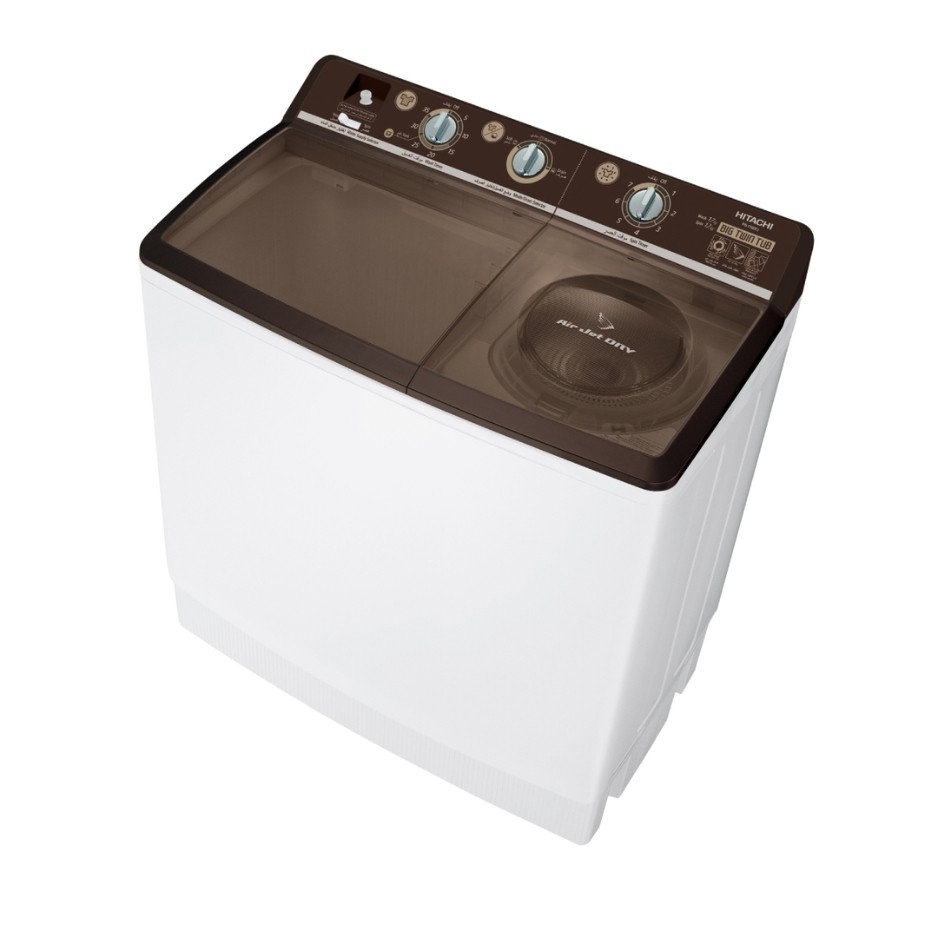 غسالة هيتاشي حوضين 17 ك ابيض-PS1700FJ-DBR