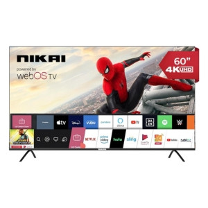 نيكاي تلفزيون ذكي 60 بوصة 4K LED الترا اتش دي ويب او اس من ،أسود-NIK60MEU4STN