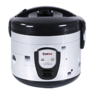 نادكو قدر فاخر لطهي الأرز بسعة 1.2 لتر,أسود/ فضي -NC-512DL