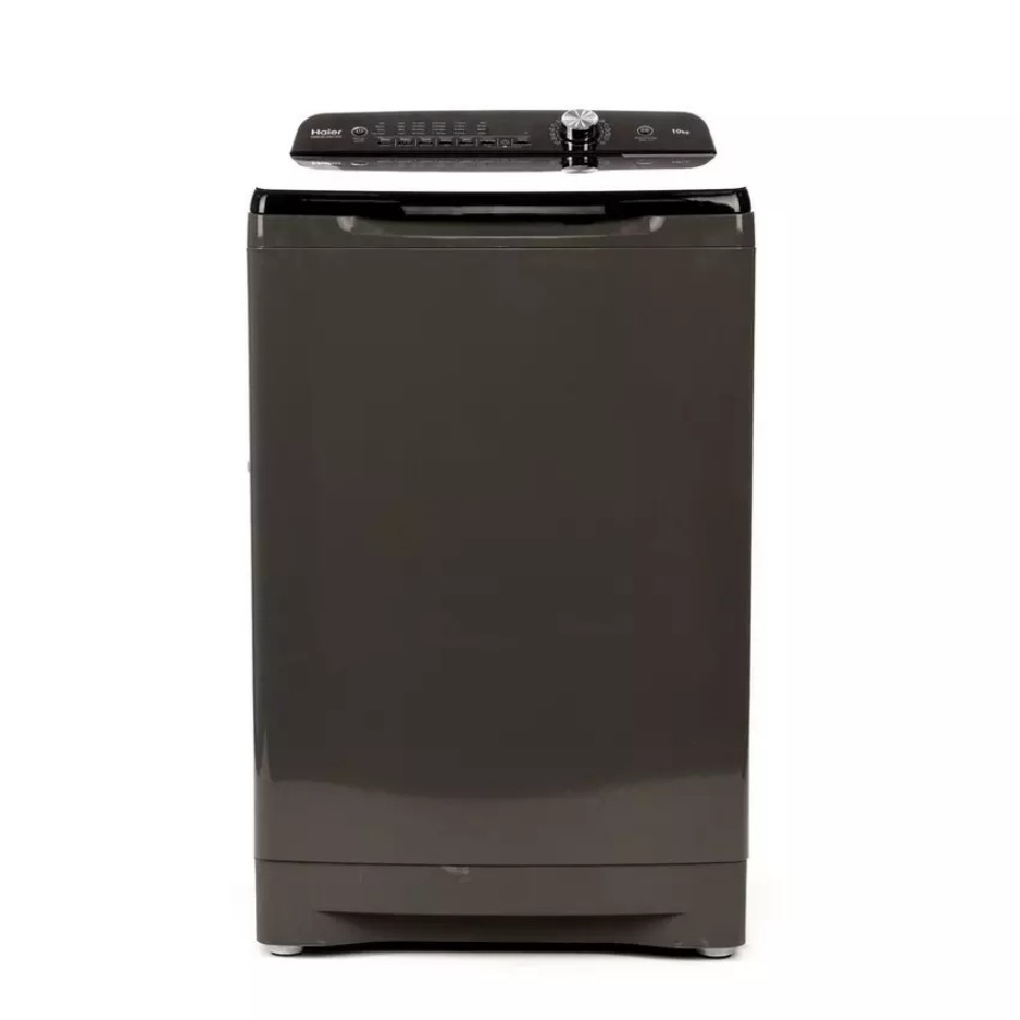 هاير غسالة تعبئة علوية، 10 كيلو، 12 برنامج، فضي-HWM100-KSA1678
