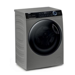 هاير غسالة ملابس اتوماتيك تعبئة امامية 12 كجم, تجفيف 100% 8 كجم, موتور دايركت درايف, فضي/اسود - HWD120-B14979S8